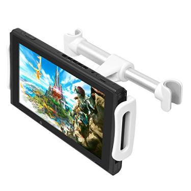 Imagem de FYOUNG Suporte de encosto de cabeça para carro compatível com Switch/Swith OLED modelo 2021, suporte ajustável para carro compatível com Switch/iPhone/iPad e outros dispositivos (10.2 cm-27.9 cm