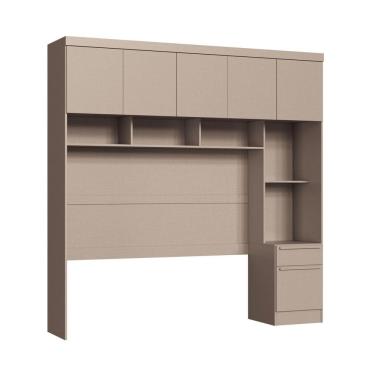 Imagem de Módulo Ponte Casal Queen 6 Portas 1 Gaveta Infinity Duna