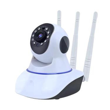 Imagem de Câmera de Segurança IP Wi-Fi 1080p Full HD com Visão Noturna, Áudio Bidirecional, 3 Antenas e Detecção de Movimento