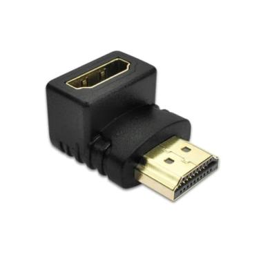 Imagem de Adaptador Conector Hdmi Macho X Fêmea 90 Graus