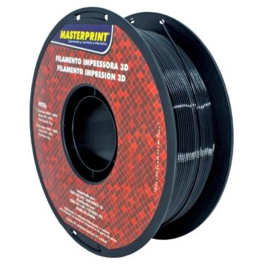 Imagem de Filamento 3D - PETG Preto - Rolo 1KG (1.75mm)
