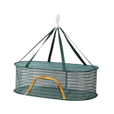 Imagem de Generic Rede de secagem para pesca, rede de secagem de alimentos, grande capacidade, respirável, cesto seco dobrável para pratos de comida de peixe, frutas, Camada única