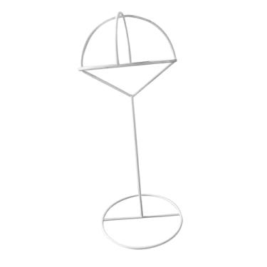 Imagem de IEUDNS Suporte de exibição de bonés, suporte de armazenamento, decoração, estável, para perucas, para exibição de chapéus para armário, uso, White and L