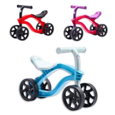 Imagem de Bicicleta de Equilíbrio sem Pedal 4 Rodas Criança de 1 Ano (Azul)