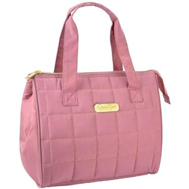 Imagem de Jessica Simpson Lancheira isolada para trabalho, piqueniques, viagens de carro, reutilizável, lancheira aberta para mulheres (Dusty Rose)