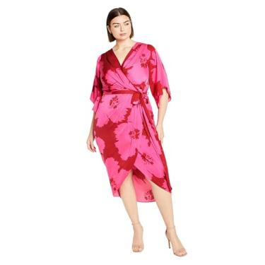 Imagem de City Chic Vestido feminino plus size - midi estampado Kimberly, Summer Paradise, 46