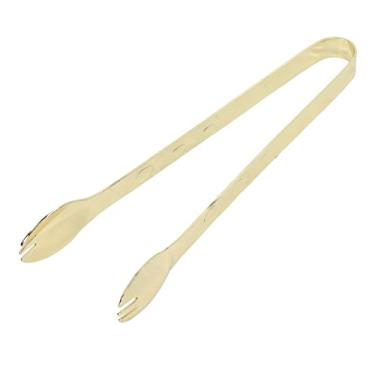 Imagem de Pinças de cozinha, pinças de gelo de aço inoxidável para balde de gelo pinças de cozimento multiuso antiderrapantes para cubos de açúcar de gelo chá festa café bar serviço de(Banhado a ouro)