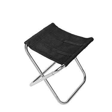 Imagem de ZZTWER Cadeira portátil de acampamento ao ar livre, cadeira dobrável para acampamento, lazer, pesca, praia, arte portátil, banco pequeno, cadeiras dobráveis (cor: cinza prateado)