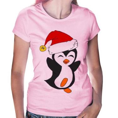 Imagem de Baby Look Pinguim Noel - Foca na Moda, Rosa bebê, GGG