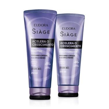 Imagem de Siàge Kit Shampoo 250ml e Condicionador 200ml, Acelera o Crescimento, Fios Mais Longos