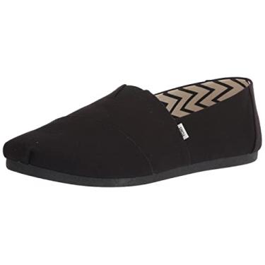 Imagem de TOMS Mocassim masculino Alpargata, Lona de algodão reciclado preto/preto, 45