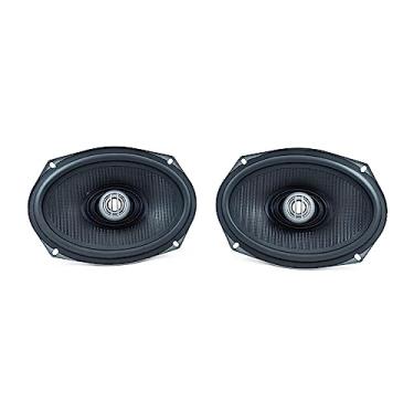 Imagem de Kenwood Alto-falantes Excelon XM69R para motocicletas (par), alto-falantes traseiros coaxiais bidirecionais de 15 x 23 cm para motocicletas Harley de 1998 atuais, 400 W, impedância de 2 Ohm, cone de