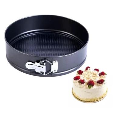 Imagem de Forma Bolo Torta Assadeira Com Fundo Removivel 26cm Antiaderente Confeiteira Boleira Co...