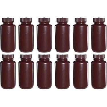 Imagem de LUERFLEX Frascos de reagente de plástico PP de boca larga âmbar de 250 ml, 227 g, pacote com 84