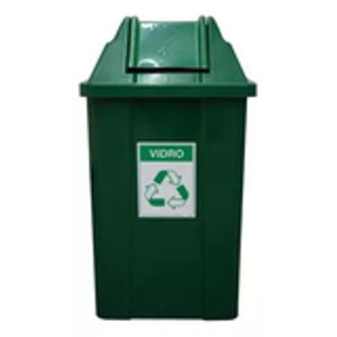 Imagem de Lixeira 100litros Tampa Basculante Cores Coleta Seletiva Jsn, Verde