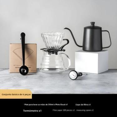 Imagem de Conjunto De Café Para Viagem Com Moedor E Jarra De Gotejamento 4-8 Peç