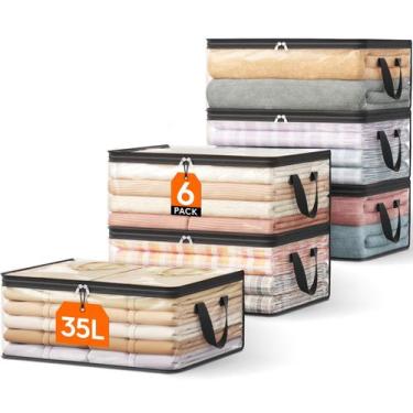 Imagem de Sacos de armazenamento de roupas Lifewit 35L, plástico, vinil, pacote 