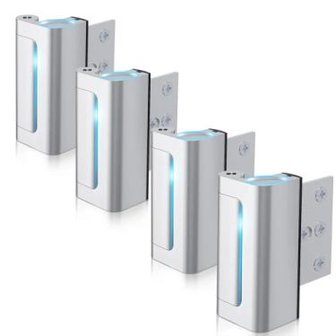 Imagem de Fechadura de reforço de porta A Mining suporta 363 kg, prata, pacote c