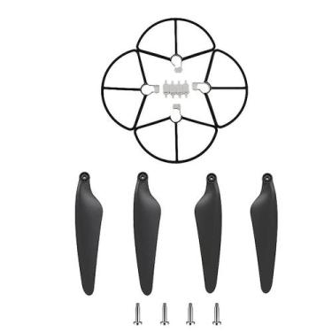 Imagem de 4 pçs capa protetora+4 pcs hélice para hubsan zino h117s drone acessór