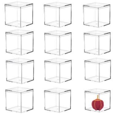 Imagem de Caixa de acrílico KissYou, pacote com 12 cubos quadrados, 60 ml com ta