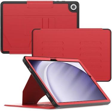 Imagem de HXCASEAC Capa para Samsung Galaxy Tab A9+ Plus com ímã forte, capa protetora com suporte multiângulo, compartimento para cartão, capa de couro PU para tablet Samsung A9+ Plus SM-X210 X216 X218,