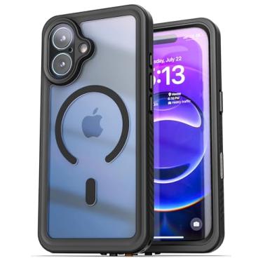 Imagem de ENCASED Capa à prova d'água compatível com iPhone 6,3 polegadas (2025) transparente