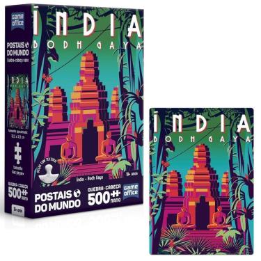 Imagem de Quebra-Cabeça 500 Peças India Postais Do Mundo Toyster