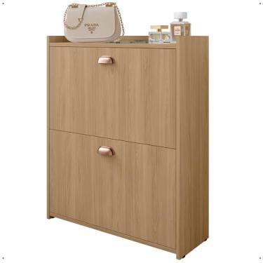 Imagem de Sapateira Closet Vertical Organizadora 12 Pares Calçados Unissex Prateleira 2 Andares Gavetas Basculante Hanover - Lojas RPM