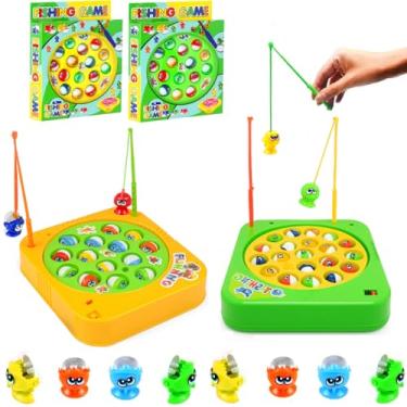 Imagem de Kit 2 Jogos Pega Peixe Pescaria com Varinha Infantil Maluca