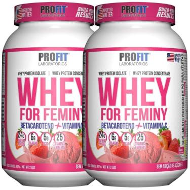 Imagem de 2X WHEY PROTEIN FOR FEMINY 907G PROFIT-Unissex