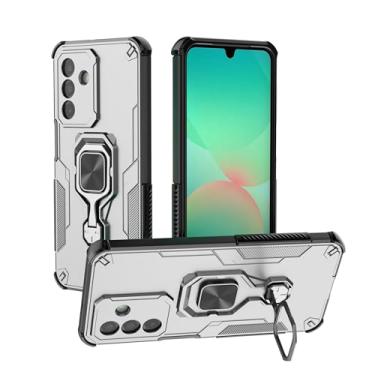Imagem de SORAKA Capa para Samsung Galaxy A26 5G com suporte metálico giratório de 360 graus peça de ferro magnética para suporte magnético para telefone de carro