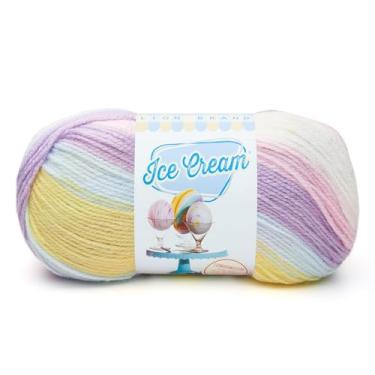 Imagem de Lion Brand Yarn (1 novelo) Fio de sorvete para bebê, algodão doce