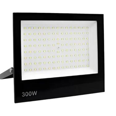Imagem de Refletor Led 300w Holofote Bivolt Forte Luz Branco Frio Preto Branco