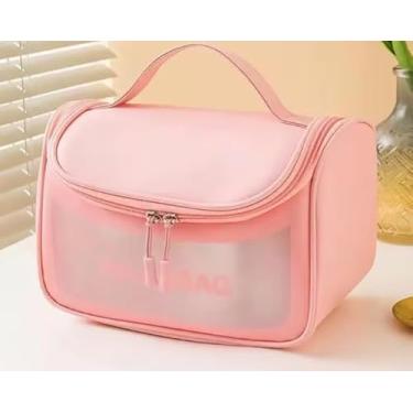 Imagem de Necessaire Feminina com Alça - Bolsa Organizadora de Maquiagem - Cosméticos - Perfume - Higiene Pessoal - Cores Sortidas