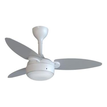 Imagem de Ventilador De Teto Inverter Elluz 3 Pás Branco E Cinza Com Controle Re