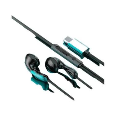 Imagem de Fones De Ouvido In-Ear Com Fio Tipo-C 3.5mm Hi-Fi Estéreo Para Esporte
