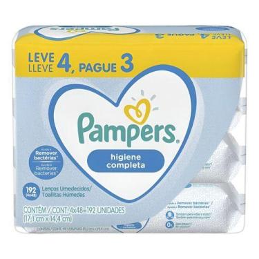Imagem de Lenços Umedecidos Pampers Higiene Completa 192 Unidades