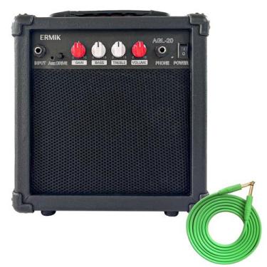 Imagem de Amplificador de guitarra elétrica Ermik 20W com alto-falante e fone de