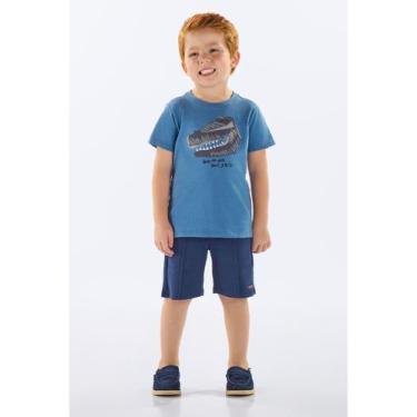 Imagem de Camiseta Infantil Masculina Algodão Up Baby, Azul, 4