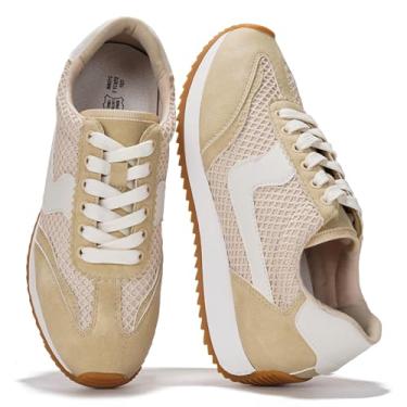 Imagem de Project Cloud Tênis feminino leve com cadarço com palmilhas de espuma viscoelástica – Sapatos femininos modernos – Tênis feminino antiderrapante e confortável (Madison), Cinzento-acastan, 34