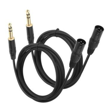 Imagem de Cabo adaptador XLR para 1/4 TRS Stereo SZLLIYxs 2PACK 1m