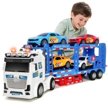 Imagem de Toy Car Semi Truck BainGesk com trailer para crianças de 3 a 8 anos