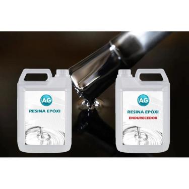 Imagem de Resina Epóxi 1Kg + Cor Sólida Preto Jato Ral9005 Ag Alta Esp
