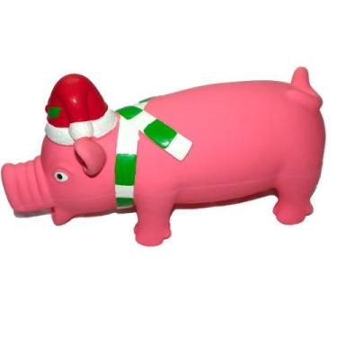 Imagem de Brinquedo para cães VIMIGOO Latex Squeaky Pig Sound 20 cm rosa