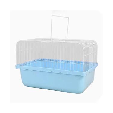 Imagem de Gaiola de pássaro portátil para papagaio para uso ao ar livre para ninho de pássaro (azul)