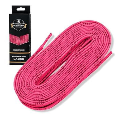 Imagem de Cadarços de skate de hóquei 213,4 cm 243,8 cm 274,3 cm 304,8 cm Preto Branco Senior Junior Youth - Cadarços de skate de gelo encerados e de tecido - Renda de hóquei durável com ajuste firme para