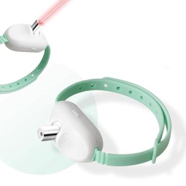 Imagem de Colar Brinquedo Laser para Gatos Animais de Estimação, USB LED Coleira Estimulação Inteligente e Automática para Entretenimento Felino (Cor Aleatoria)