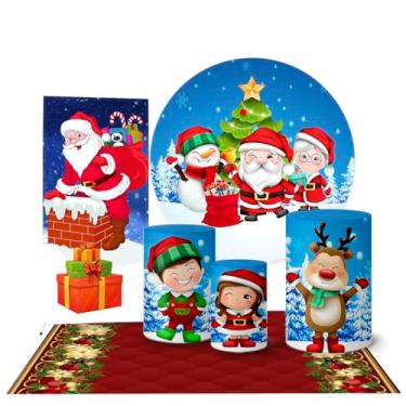 Imagem de Trio Capas Cilindro + Painel + Lateral e Tapete Natal (K3NAT0016)