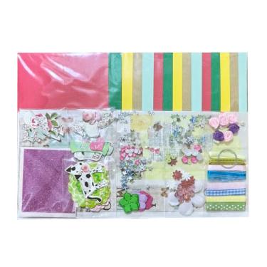 Imagem de Huralona Kits de cartões comemorativos feitos à mão inclui 15 cartões em branco, 15 envelopes coloridos com acessórios de decoração para artesanato, aniversário, Ação de Graças, Natal, cartão de