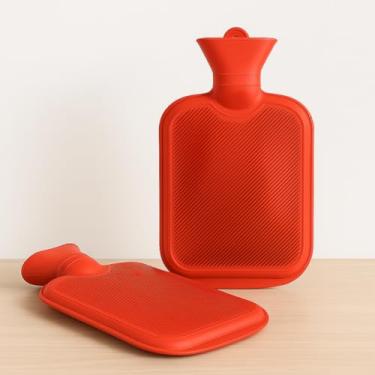 Imagem de Bolsa Térmica Borracha 2 Litros Compressa Água Quente Fria Cores Sortidas Dor Muscular Cólica Artrite Inflamação - Brucaro Prime